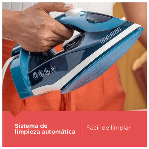 BLACK & DECKER 1200W STEAM IRON RETRACTABLE CORD | ICR004B - Image 