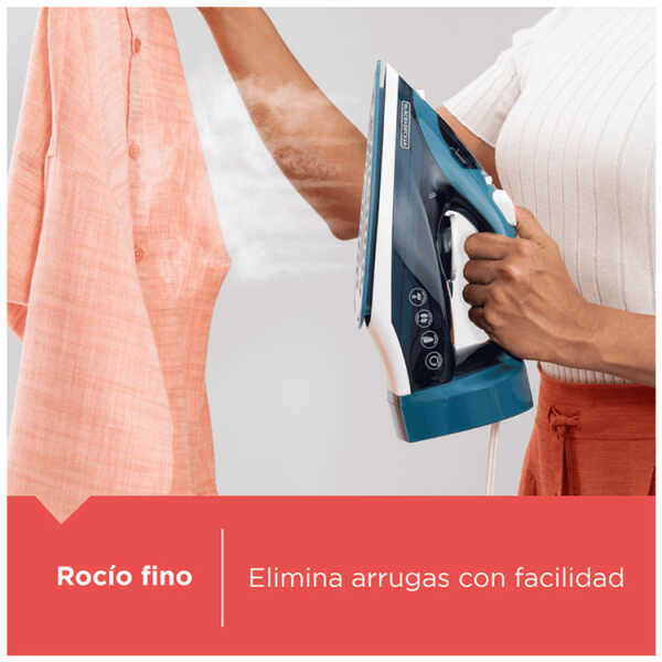 BLACK & DECKER 1200W STEAM IRON RETRACTABLE CORD | ICR004B - Image 