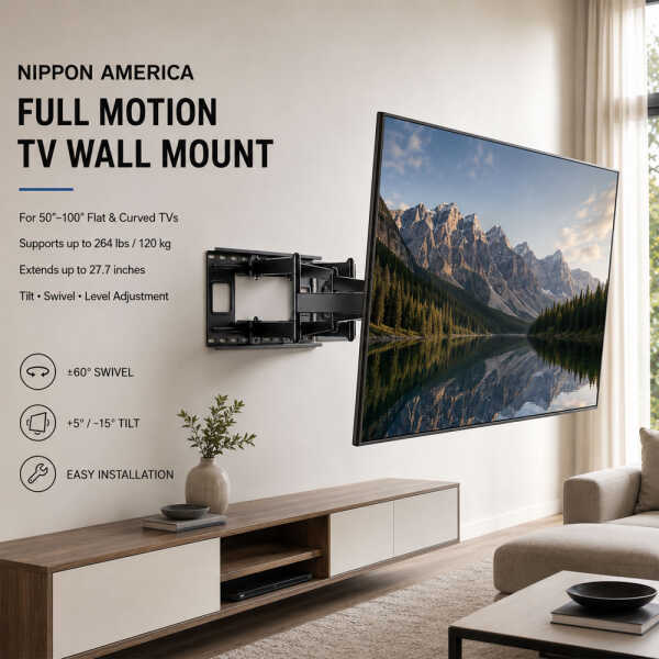NA FULL MOTION 50"-100" BRACKET, UP TO 120KG | MAE-50100FMT - Image 