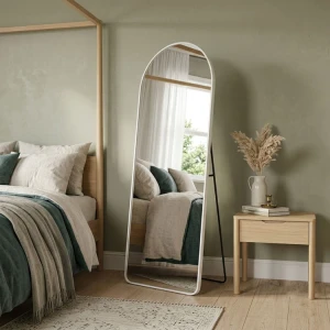 FULL LENGTH FLOOR & WALL MIRROR L155XW50CM WHITE | PRIMO-P14006 - Image 