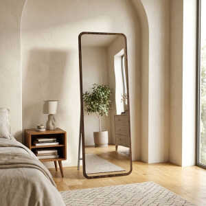 FULL LENGTH FLOOR STANDING MIRROR L155XW40CM BROWN | PRIMO-P141057 - Image 