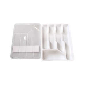COMET PLASTIC CUTLERY TRAY WITH PROTECTIVE LID | PRIMO-P144194 - Image 