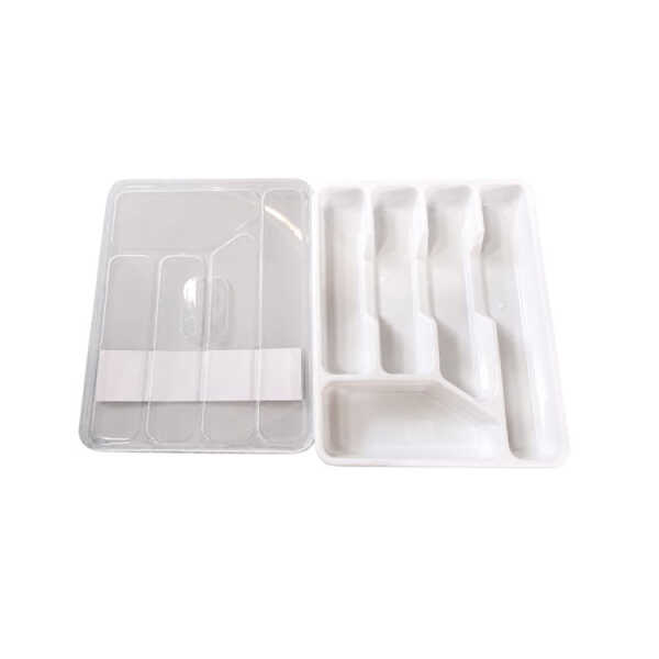 COMET PLASTIC CUTLERY TRAY WITH PROTECTIVE LID | PRIMO-P144194 - Image 