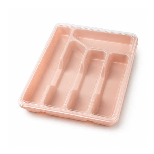 COMET PLASTIC CUTLERY TRAY WITH PROTECTIVE LID | PRIMO-P144194 - Image 