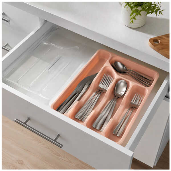 COMET PLASTIC CUTLERY TRAY WITH PROTECTIVE LID | PRIMO-P144194 - Image 