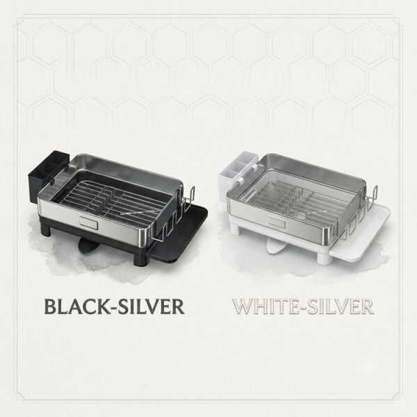 DISH DRYING RACK W/ DRAIN BOARD ASSORTED COLORS | PRIMO-P14DRS - Image 