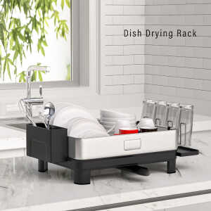 DISH DRYING RACK W/ DRAIN BOARD ASSORTED COLORS | PRIMO-P14DRS - Image 