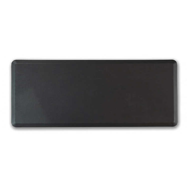 Black rectangular anti-fatigue memory foam mat