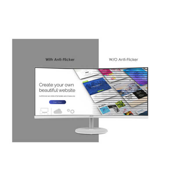 MSI 34" UWQHD CURVED MONITOR WHITE | PRO-MP341CQW - Image 
