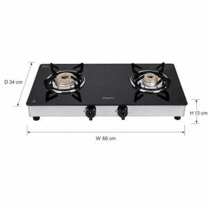WHIRLPOOL 2 BURNER COOKTOP GAS ON GLASS | SUPREMO266CT - Image 
