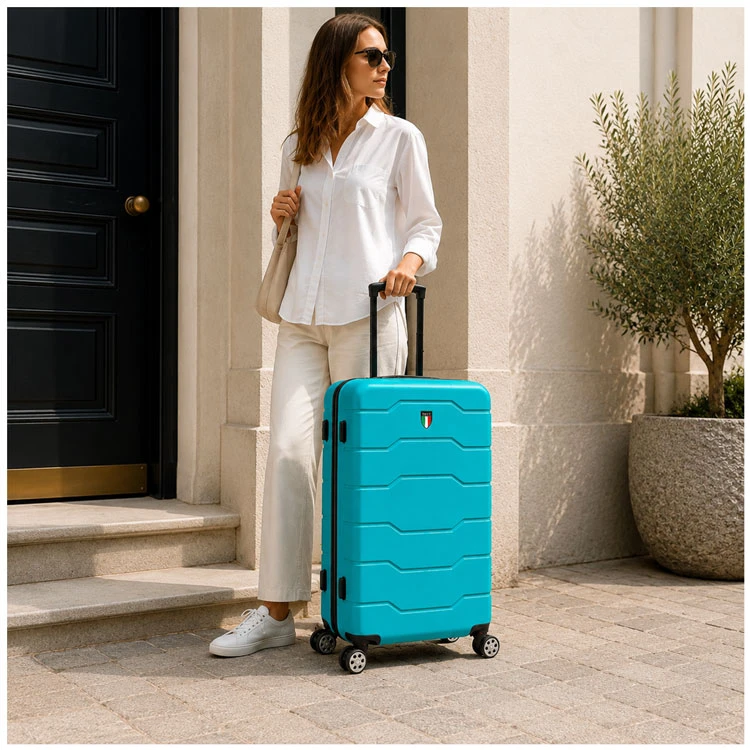 Durable TUCCI Italy suitcase designed for smooth travel