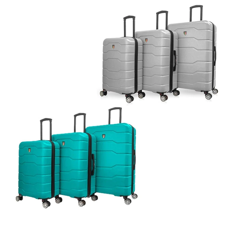 TUCCI Italy spinner wheeled suitcase with four smooth-rolling wheels