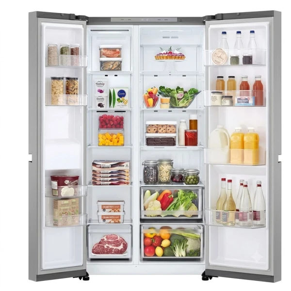 LG 23 CU.FT SBS W/ SMART INVERTER SS REFRIGERATOR | VS25BJNK - Image 
