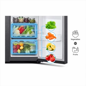 LG 23 CU.FT SBS W/ SMART INVERTER SS REFRIGERATOR | VS25BJNK - Image 