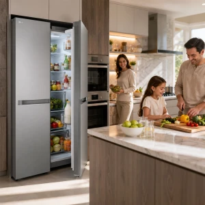 LG 23 CU.FT SBS W/ SMART INVERTER SS REFRIGERATOR | VS25BJNK - Image 