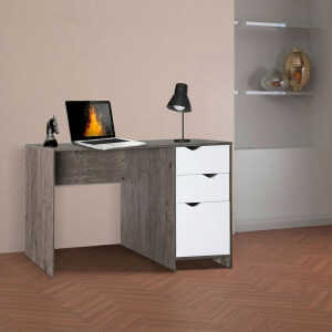 XTECH SINGLE-LEVEL COMPUTER DESK W/DRAWERS AND CABINET W/DOOR | XTF-CD208 - Image 