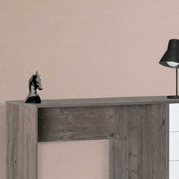 XTECH SINGLE-LEVEL COMPUTER DESK W/DRAWERS AND CABINET W/DOOR | XTF-CD208 - Image 