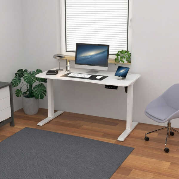 XTECH ELECTRIC SIT-STAND DESK W/ PERSONALIZED HEIGHT MEMORY WHITE | XTF-CD211 - Image 