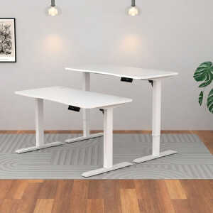 XTECH ELECTRIC SIT-STAND DESK W/ PERSONALIZED HEIGHT MEMORY WHITE | XTF-CD211 - Image 