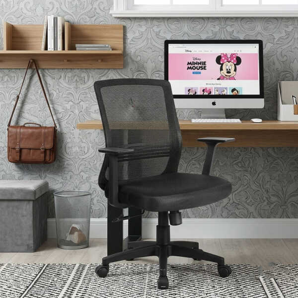 XTECH PERUGIA CHAIR EXEC BLACK W/ARM MESH | XTF-OC412 - Image 