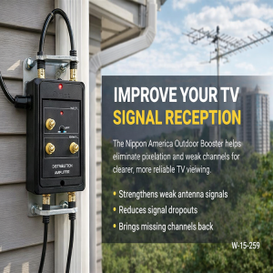 NIPPON AMERICA VHF/UHF IN/OUTDOOR BOOSTER | W-15-259 - Image 