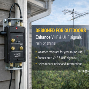 NIPPON AMERICA VHF/UHF IN/OUTDOOR BOOSTER | W-15-259 - Image 